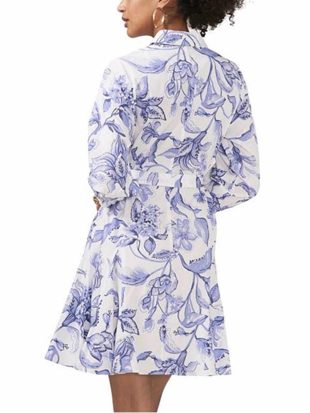 Cynthia Steffe Blue White Casual Shirt Dress Medium